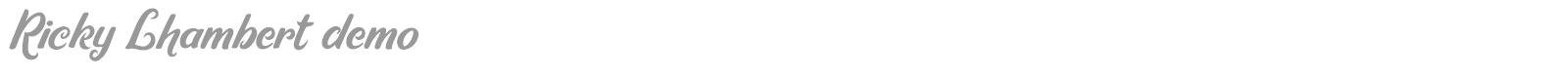 Ricky Lhambert font preview